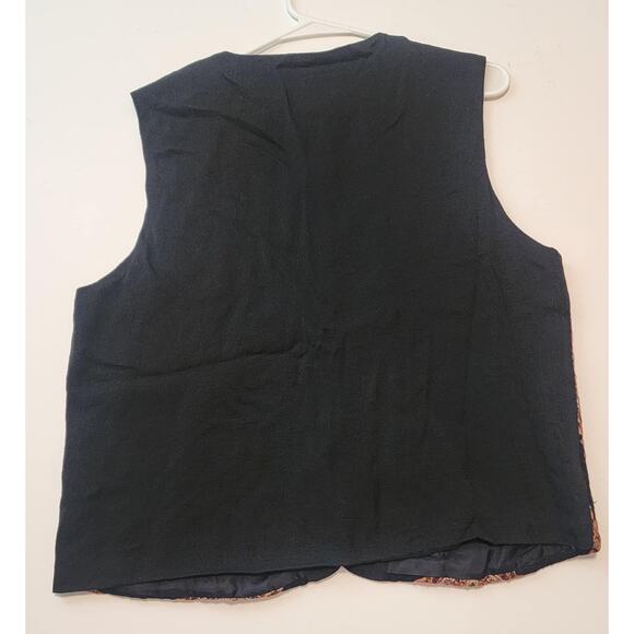 Vintage Carole Quilted Vest, Oriental Print, Size 10, Made in USA - Picture 7 of 7